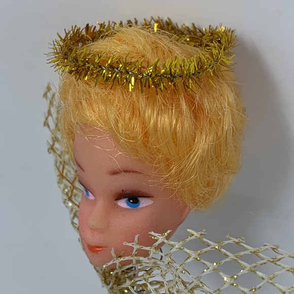 Strawberry Blonde Doll Head Pick True Vintage
(1 piece), Christmas angel w halo - Picture 3 of 16